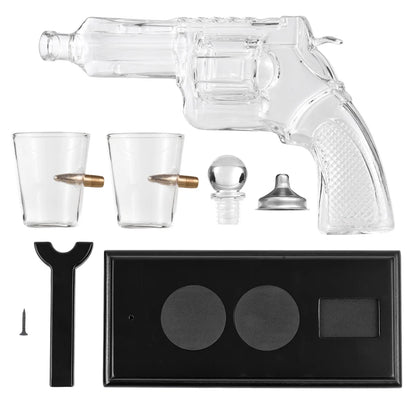Whiskey Decanter Sets for Men Unique Whiskey Gifts Cool Liquor Dispenser with Two Glasses for Home Bar Drinking Party