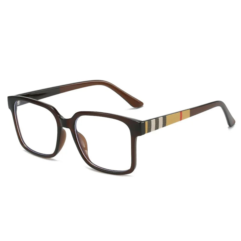 Brand Designer Retro Square Anti Blue Light Reading Glasses Women Men  Stripe Female Eyeglasses Computer Presbyopia Eyeglasse