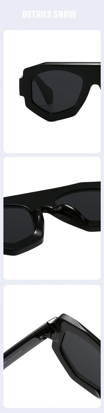 JNPCXI New Fashion Irregular Square Women Sunglasses Shades UV400 Retro Green Men Sun Glasses