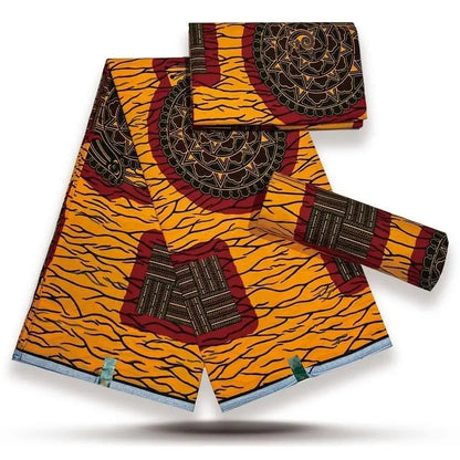 African Wax Fabric Lastest Prints Cotton Material High Quality Pagne Origin Real Ankara Gold Printed For Sewing Wedding Dress
