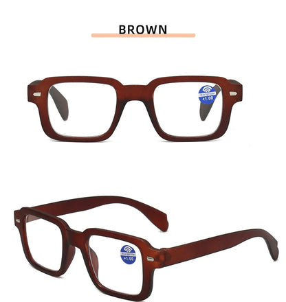 Fashion Women Reading Glasses Square Plastic Computer Anti-Blue Light Women Men Presbyopia Hyperopia Eyeglasses +1.0 +1.5 +2.0