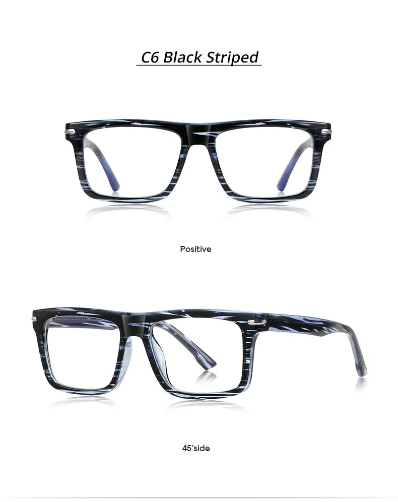 Ralferty TR90 Eyeglass Frames Men Square Business Prescription Glasses Anti-glare Blue Light Glasses Myopia Optic Frame 2025 New