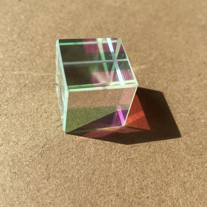 1pcs Science Magic Prism Cube 20mm Hexahedral Crystal Magic Cmy Cube 3D Color Cube Prism For Photography