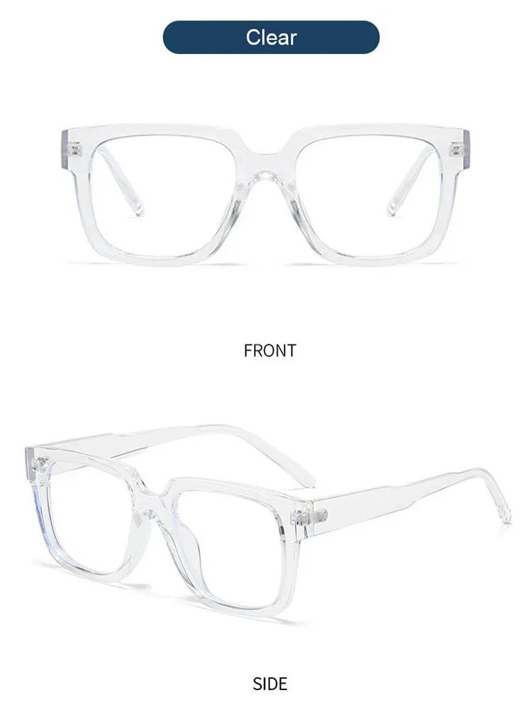 New Simple Spectacles Frame Men Women Ultralight Square Frame Anti Blue Light Transparent Lens Optical Eyeglasses