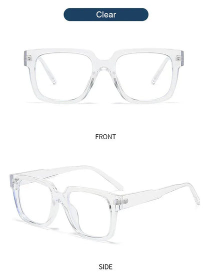 New Simple Spectacles Frame Men Women Ultralight Square Frame Anti Blue Light Transparent Lens Optical Eyeglasses