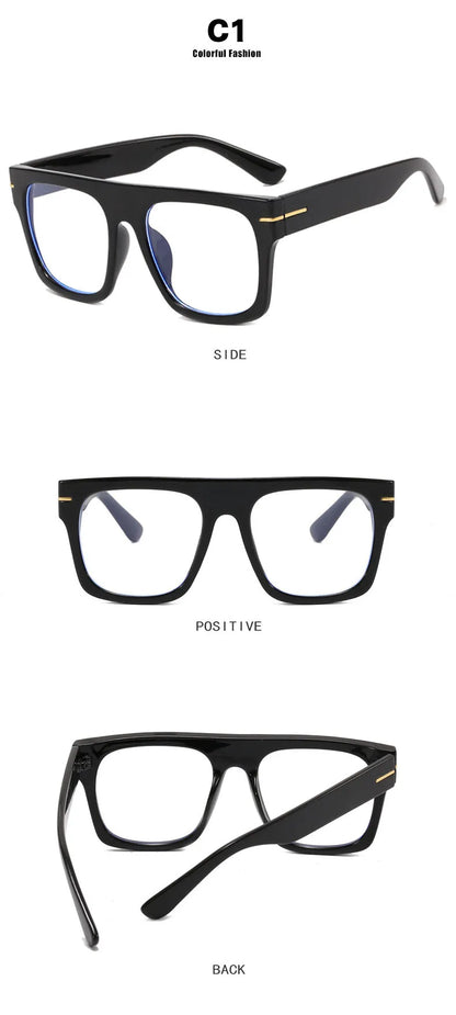 Large Square Anti Blue Light Reading Glasses Men Women Classic Designer Clear Presbyopic Eyewear Prescription Optical Glasses
