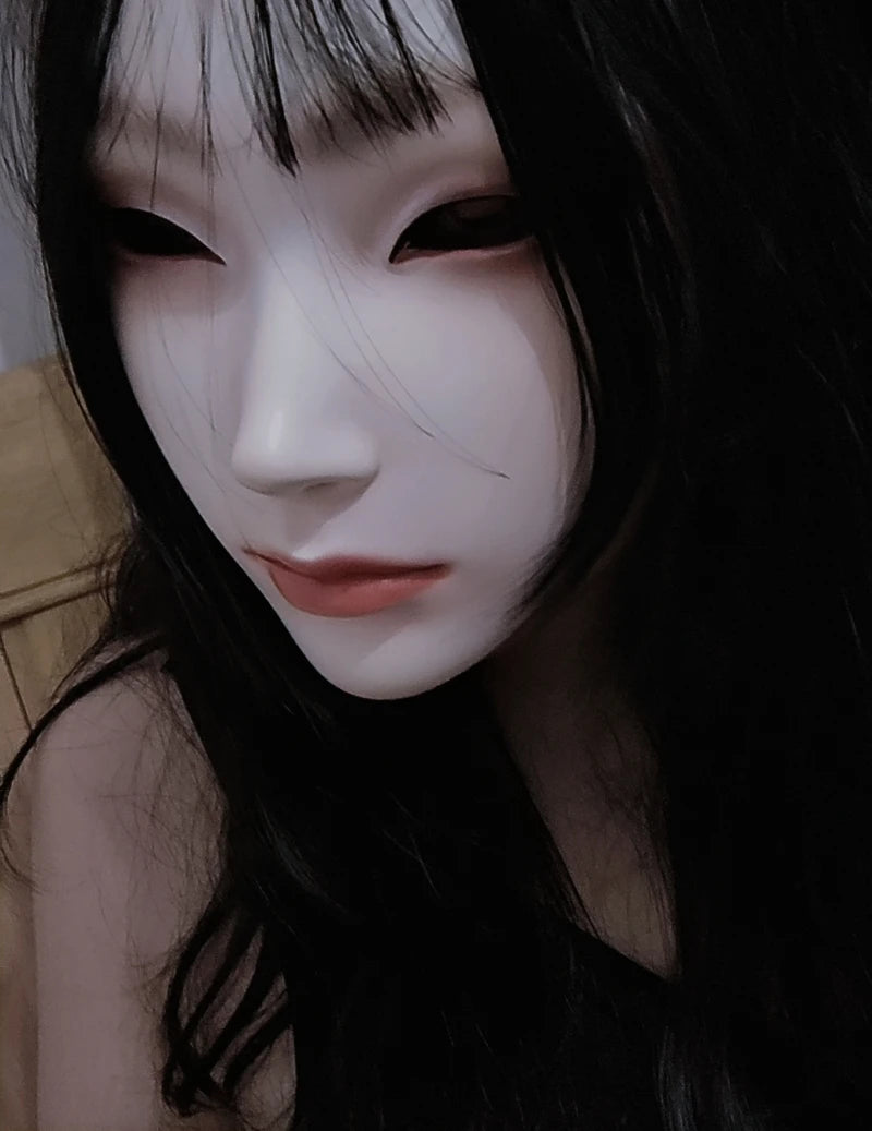 Japanese Style Women Soul Mask Ancient Warrior Wearable Decor Mask Venice Dance Ball Party Dress Up Full Face Mask for Men Gift