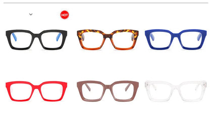 Retra Square Concave Frame Clear Lens Glasses Ultra Light Myopia Nerd Spectacles Degree 0 -0.5 -1.0 -2.0 -3.0 -4.0 to -6.0