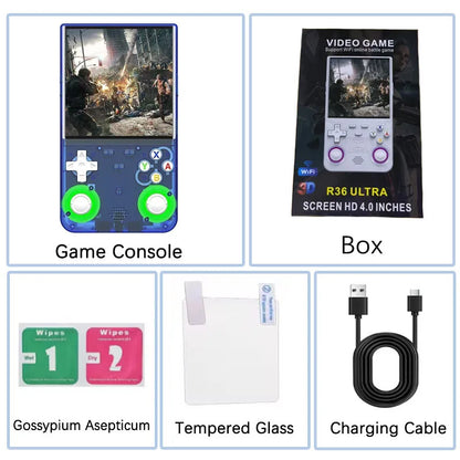 2026 Linux System R36 ULTRA Open Source Video Game Console 4 0inch IPS Handheld Game 64G 20000 Plus Games Retro Pocket Player