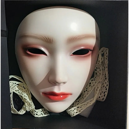 Japanese Style Women Soul Mask Ancient Warrior Wearable Decor Mask Venice Dance Ball Party Dress Up Full Face Mask for Men Gift