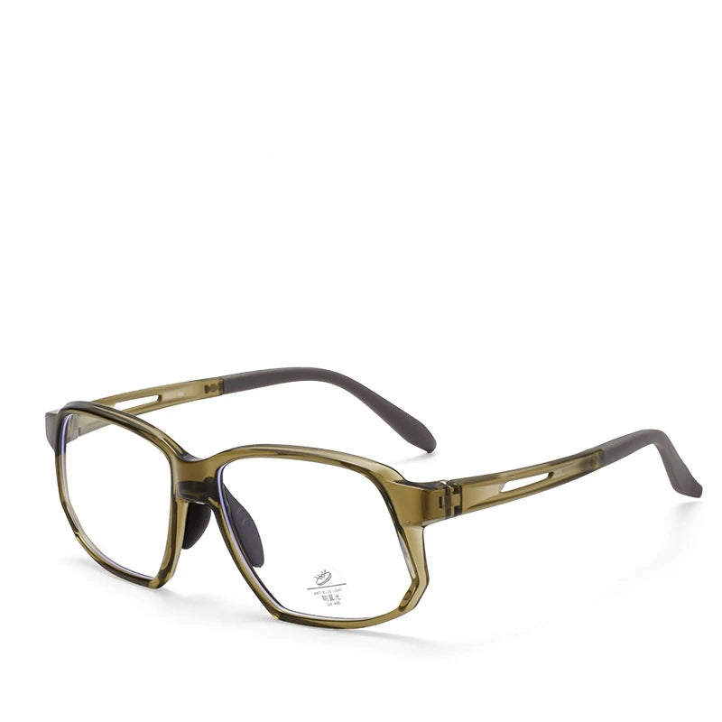 YIMARUILI New TR90 Men's Sports Cycling Glasses Ultra-light Fashion Big Size Optical Prescription Eyeglasses Frame Women HD-8068