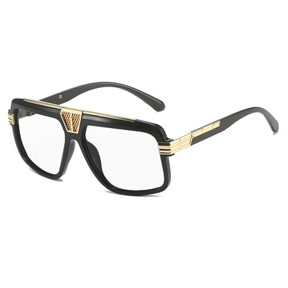 150mm Square Large Frame Reading Glasses Men Women Finished Anti Blue Light Prescription Optical Glasses Customized Diopter +1.5