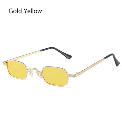 Retro Rectangle Sunglasses Women Brand Designer Small Metal Frame Square Punk Sun Glasses Men Fashion Vintage Oculos De Sol