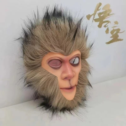 Realistic Cosplay Halloween Black Myth Skull Mask 3D Full Head Wukong Monkey King Masks Carnival Party Masks Props Decoration