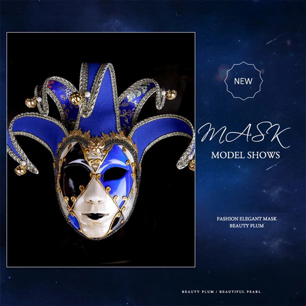 Vintage Style Painted Female Venetian Mask for Masquerade Carnival Halloween Costume Party Grand Events Cosplay Male Face Masks