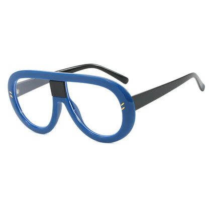 Luxury Myopia Glasses Men Women Anti Blue Light Nearsighted Eyeglasses Student Trendy Oversized Pilot Glasses Frame