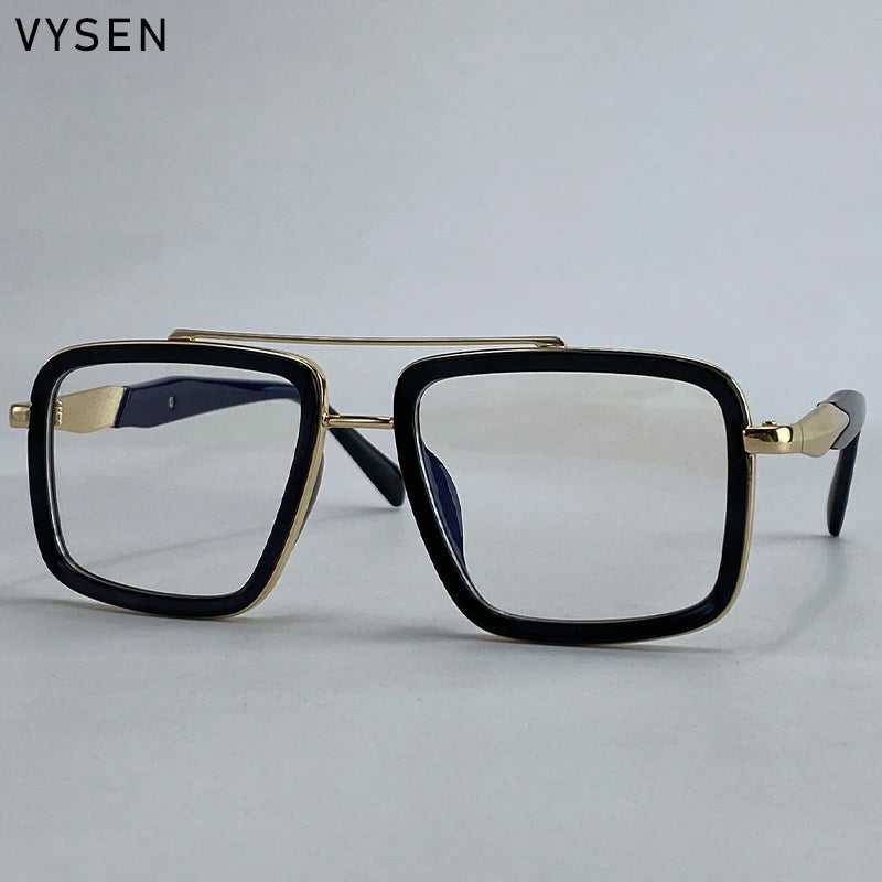 Vintage Oversized Square Polarized Sunglasses Men 2026 Luxury Steampunk Metal Frame Double Beam Driving Eyewear UV400 Shades