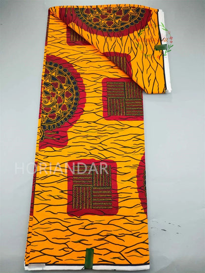 Classical Fabric Dutch Hollandais Fabric Veritable Real Wax for African Printed Dress Guaranteed 100% Cotton 6 Yards