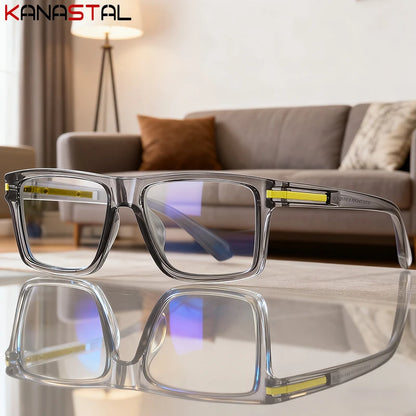 Men Optical Reading Glasses Prescription CR39 Lenses Myopia Eyewear Women Blue Light Blocking Computer TR90 Big Eyeglasses Frame