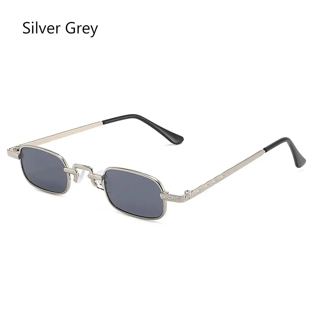 Retro Rectangle Sunglasses Women Brand Designer Small Metal Frame Square Punk Sun Glasses Men Fashion Vintage Oculos De Sol