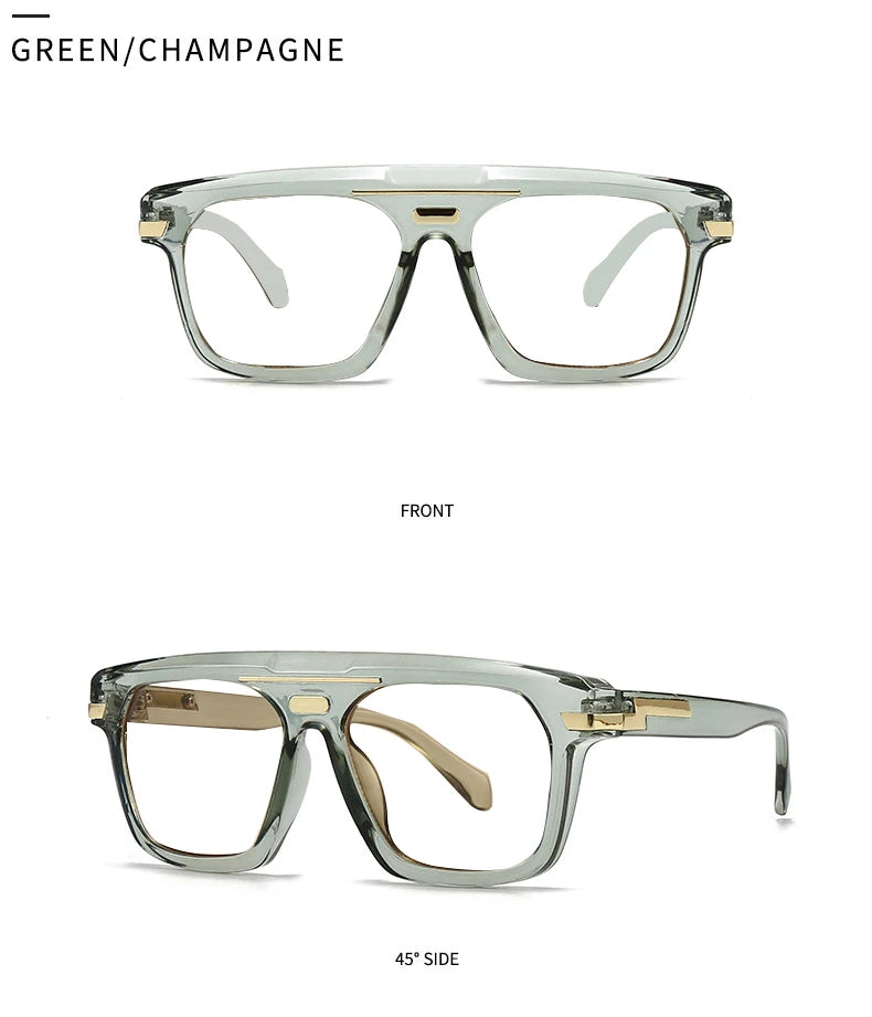 New Oversized Korea Style Reading Presbyopic Glasses Men Anti Blue Light Presbyopia Eyeglasses Fashion Square Pilot Optical Glas