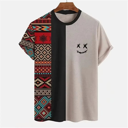 Men's T-shirt Ethnic Style 3d Print Tshirt Men Women  African Tradition Stripe T Shirt Tees Women Tshirt Kids Tshirt Clothing