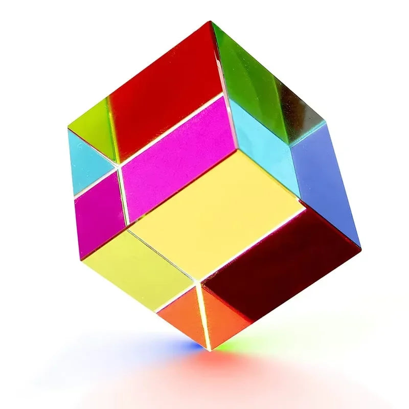 1pcs Science Magic Prism Cube 20mm Hexahedral Crystal Magic Cmy Cube 3D Color Cube Prism For Photography