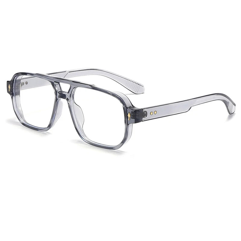SHAUNA Double Bridges Anti Blue Light Retro Women Square Glasses Frame Fashion Men Optical Eyewear