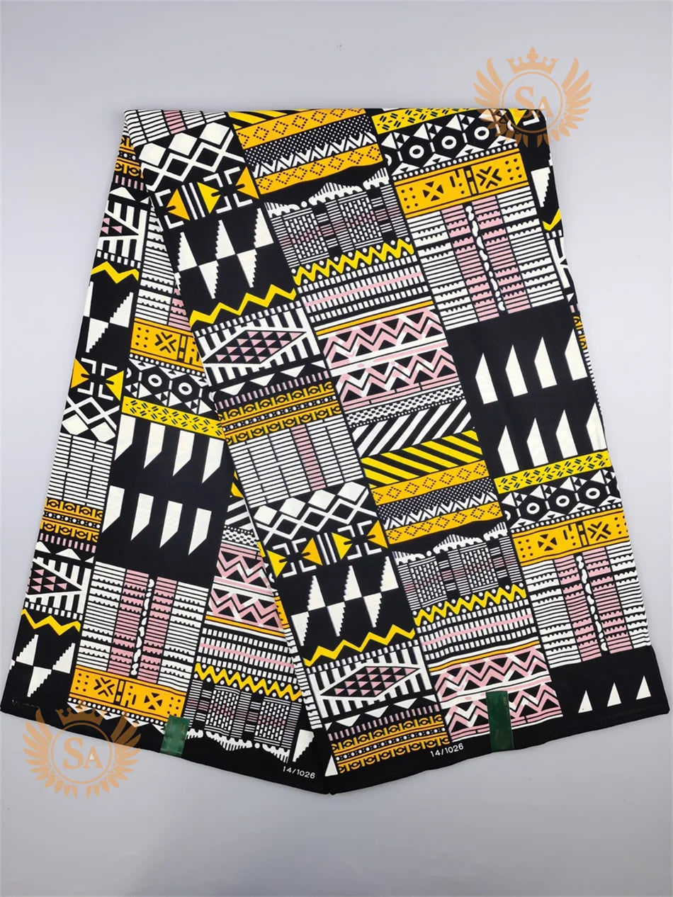 New 100% Cotton Original Real Wax Ankara Fabric 2021 African Print Fabric For Wedding Dress Tissue African Fabric Wax Fabric