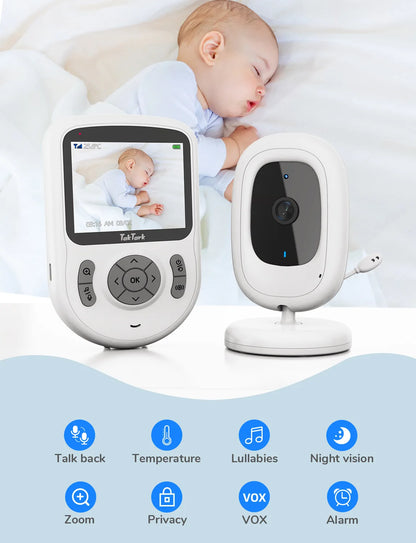 TakTark Video Baby Monitor 3.2 Inch / 2.8 Inch Wireless Security Camera Auto Night Vision Intercom Temperature Monitoring Nanny