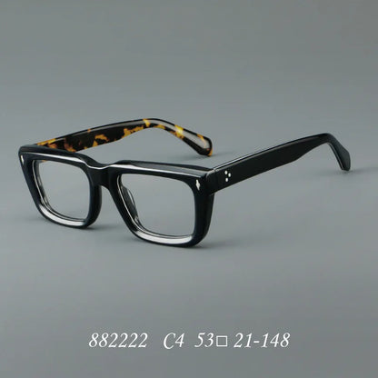 Fashion Thick Frame Acetate Glasses Men Vintage Square Myopia Prescription Eyeglasses Frame Reading Glasses Luxury Brand Eyewear