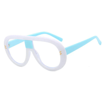 Luxury Myopia Glasses Men Women Anti Blue Light Nearsighted Eyeglasses Student Trendy Oversized Pilot Glasses Frame