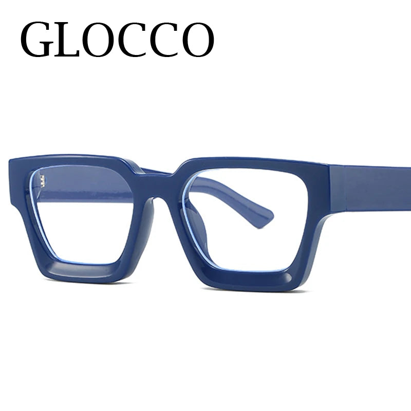 Oversized Square Reading Glasses For Women Brand Designer Blue Light Blocking Eyeglasses Green Leopard Prescription Glasses Men