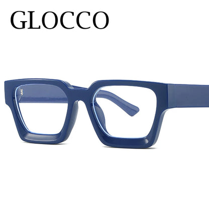 Oversized Square Reading Glasses For Women Brand Designer Blue Light Blocking Eyeglasses Green Leopard Prescription Glasses Men