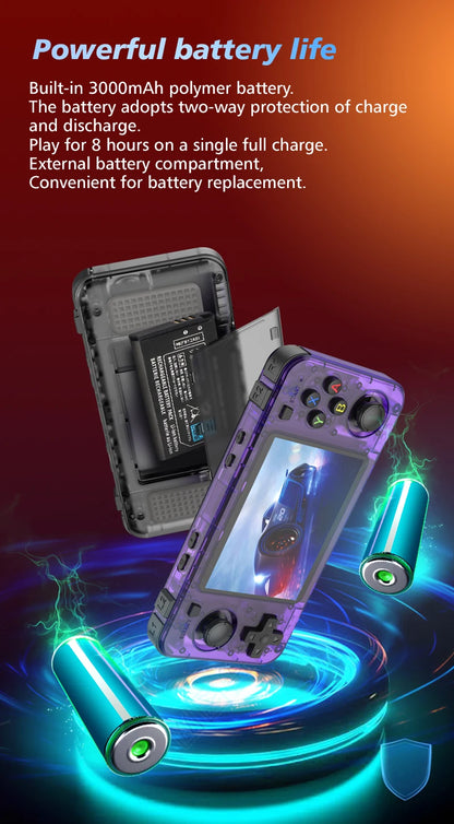 New R36H Game Console R36S Horizontal Retro Handheld Consolas Open Source Portable Pocket Video Player 64GB 3.5 Inch Boy Gift