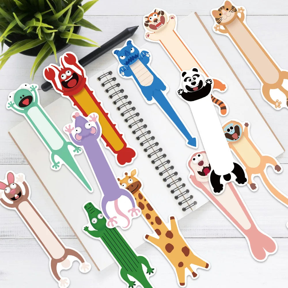 30pcs Funny Cute Cartoon Animals Paper Bookmarks For Library Office Students Readers Book Journal Page Marker