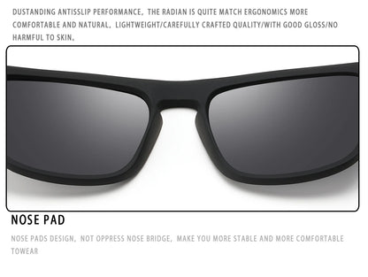 KAROS 2PCS Sunglasses Men/Women Polarized Square Mirror Brand Design Luxury UV400 SunShade Unisex Fishing Driving Cycling Hiking