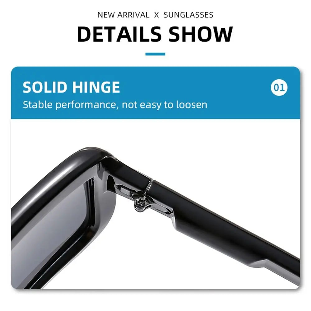 Big Oversized Square Sunglasses Punk UV400 Protection Thick Frame Sun Glasses Lady Shades for Women & Men