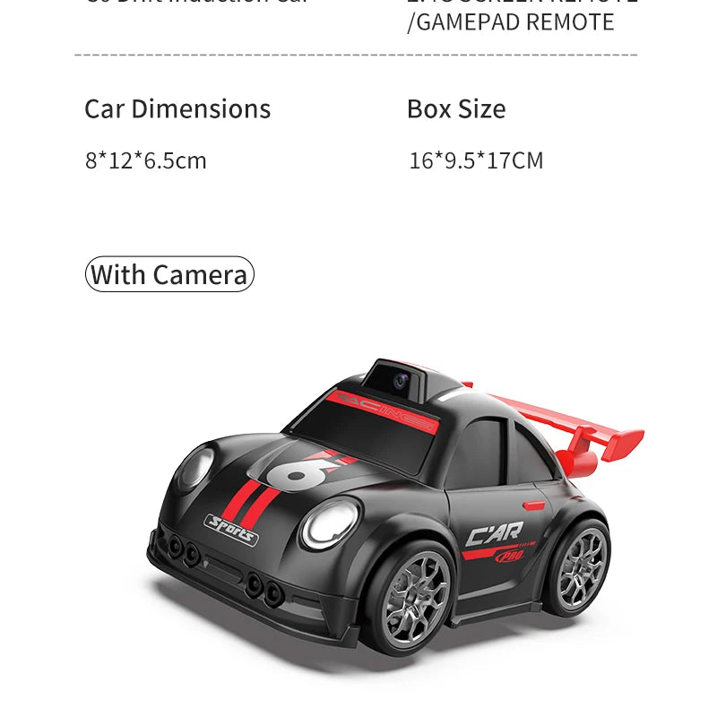 New 2026 Mini RC Car With FPV Camera Wifi With Screen Remote Control Follow Mode 2.4G Drift Car Racing RC Toy Gift For Children