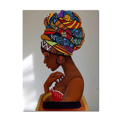 Abstract Figure Canvas Painting African Women Portrait Posters And Prints Wall Art for Living Room Home Decor Picture No Frame