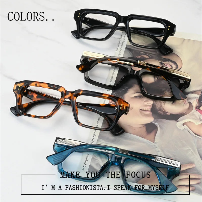New Brand Design Square Alloy Frame Myopia Glasses Prescription Photochromic Anti Blue Light Women Shortsight Eyewear 0 to -6.00