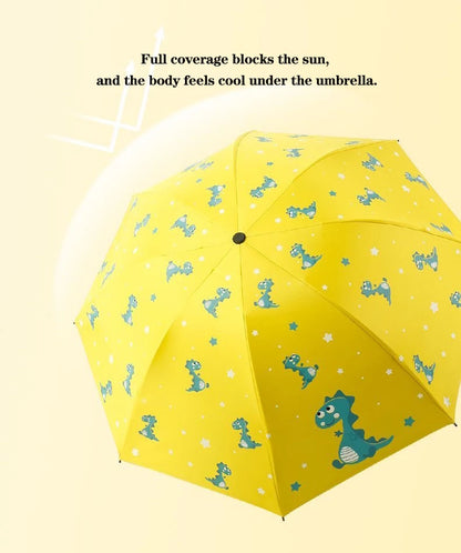 Automatic umbrella Cute dinosaur automatic children umbrella Sunshade Thickening and Durable Travel folding automatic umbrella