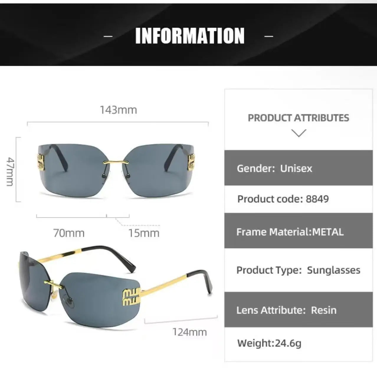 New Fashion Brand Sunglasses Retro Small Frame Woman Man Metal Cat Eye Glasses Shades UV Protection Sun Glasses with Box