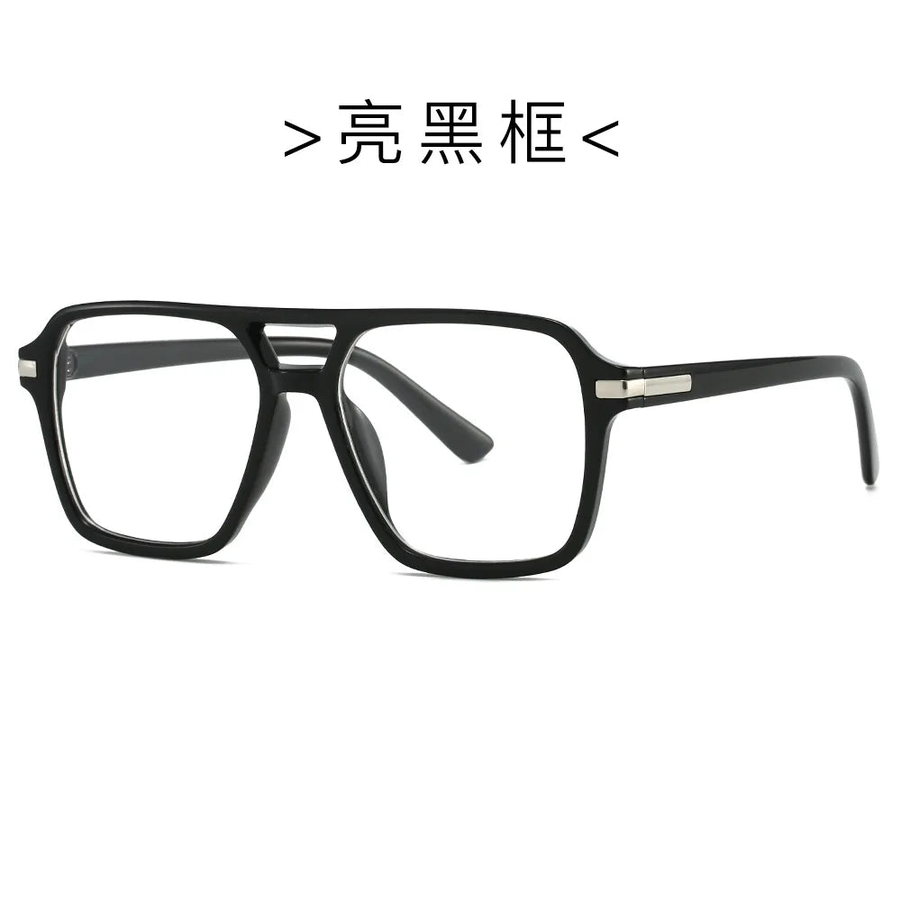 Luxury Brand Designer Reading Glasses Women 2025 Retro Double Bridge Square Eyeglass Fashion Man Optical Prescription Eyewear