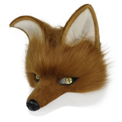 Wolf Mask Half Face Animal Dog Fox Werewolf Masks for Halloween Party Cosplay Costume Props