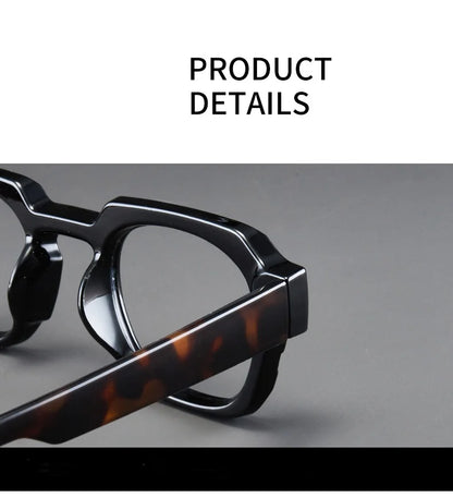 Korean Style Trendy Retro Square Irregular Glasses Frame Versatile Anti-Blue Light Glasses for Men and Women