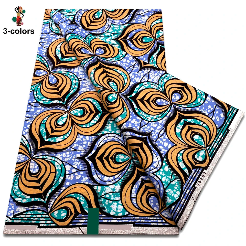 2025 Guaranteed Veritable Original African Wax Print Fabric Real Nigerian 100% Cotton Ankara Wax Fabric Soft Pagne Spuer Batik