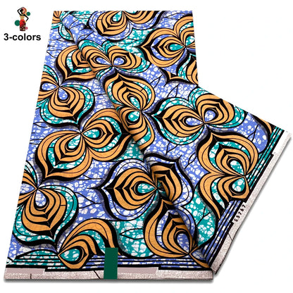 2025 Guaranteed Veritable Original African Wax Print Fabric Real Nigerian 100% Cotton Ankara Wax Fabric Soft Pagne Spuer Batik