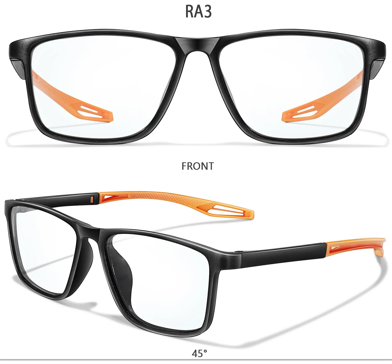 3 Pairs Reading Glasses Photochromic Classic Square Far Sight Presbyopic Glasses Anti Blue Light Blocking Ultralight Eyewear