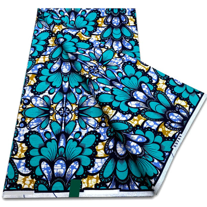 African Real Wax Prints Fabric Ankara Wax 100% Cotton Fabric Guaranteed Veritable Original Sewing Material